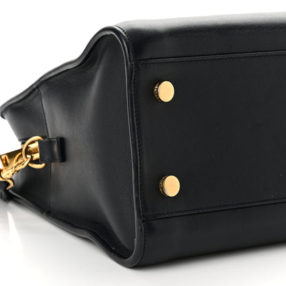 Saint Laurent Smooth Calfskin Small Monogram Cabas Navy 8 of 9