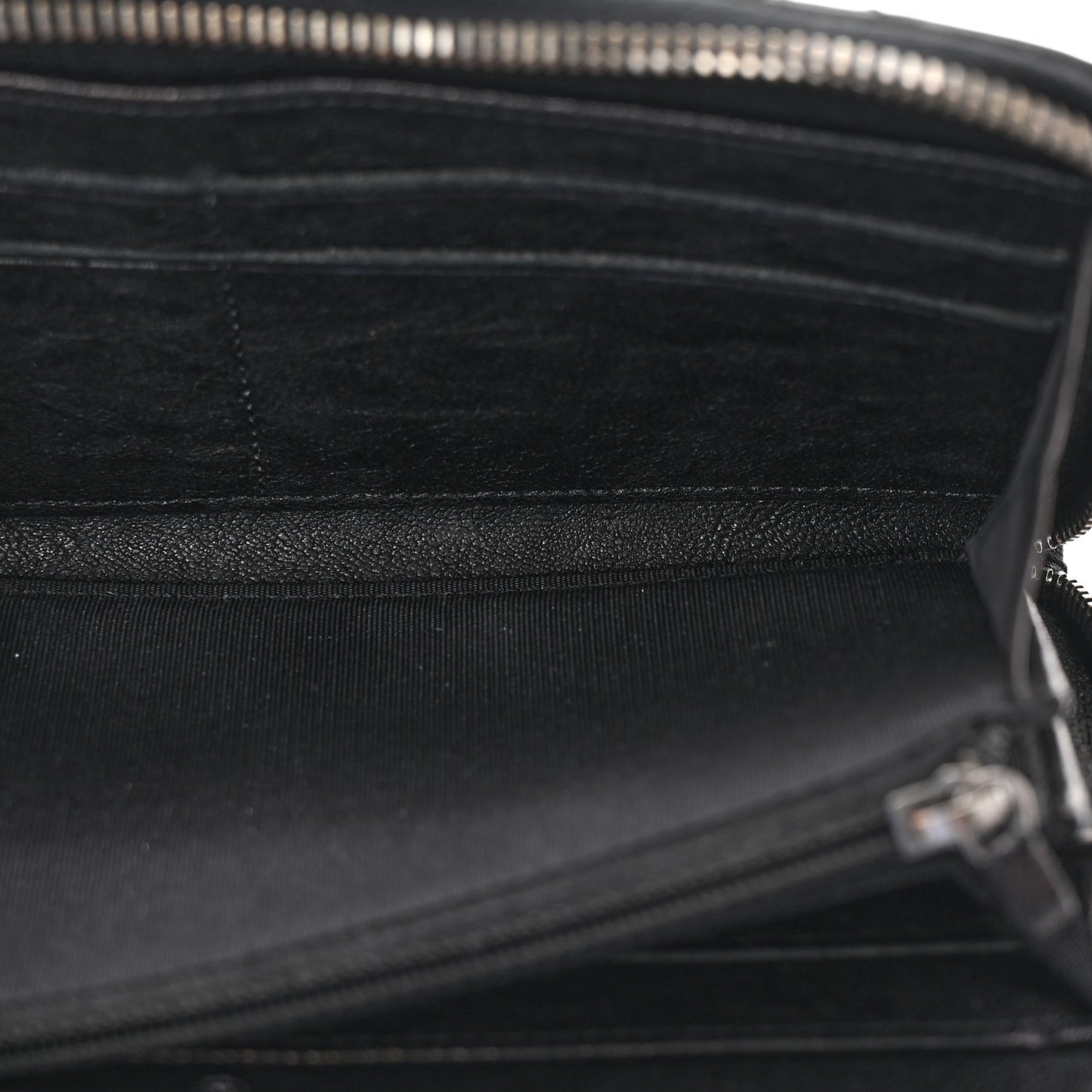 Crumpled Lambskin Studded Paris Dallas Zip Around Wallet Black