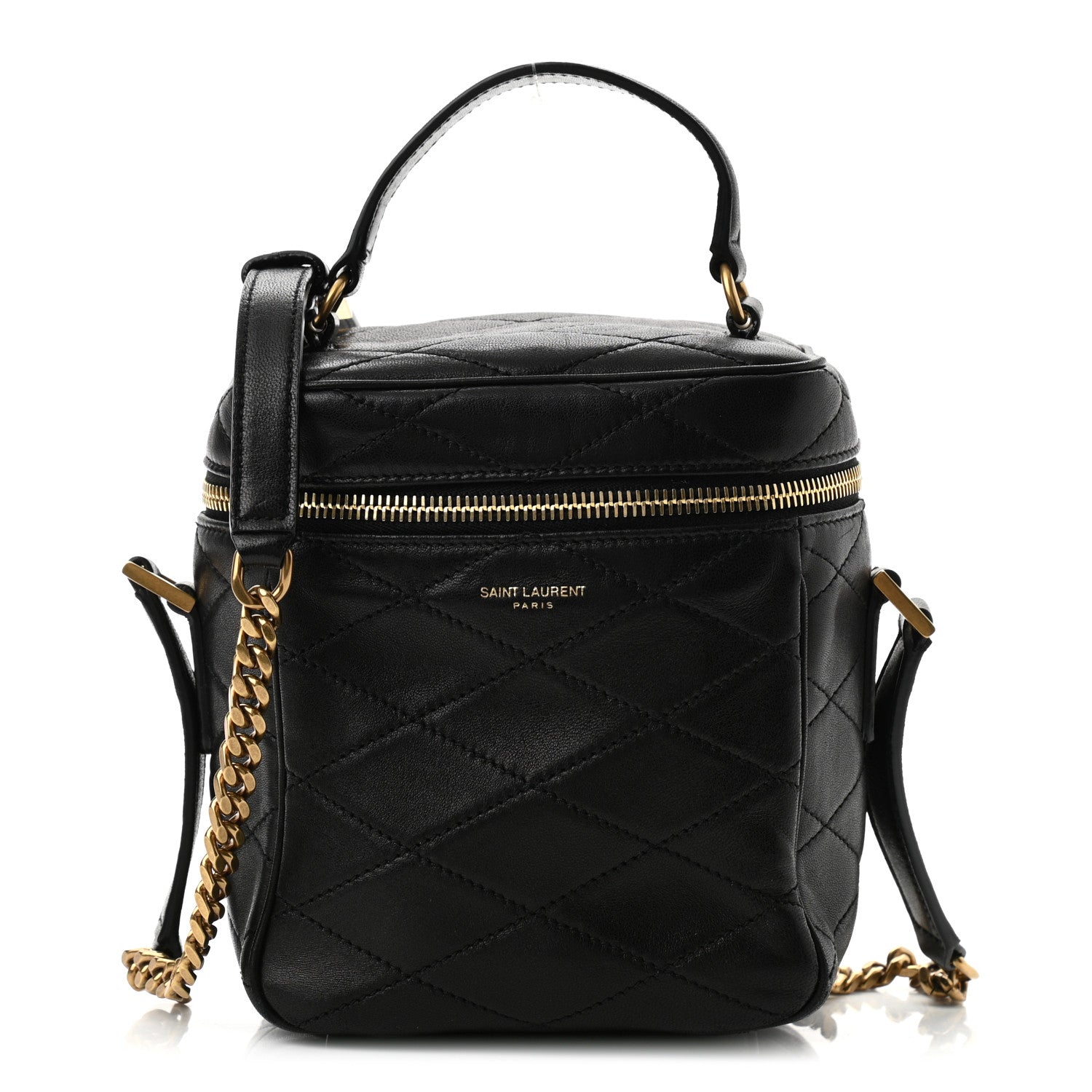 Saint Laurent Lambskin Quilted Vanity Bag Black 1 of 10