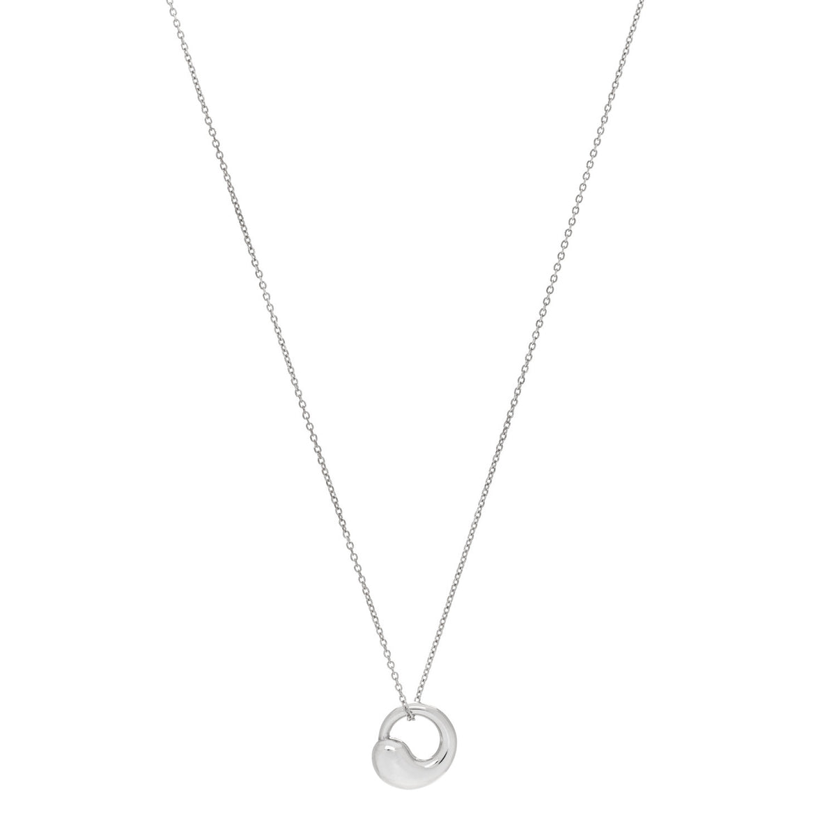 Sterling Silver 12mm Elsa Peretti Eternal Circle Pendant Necklace