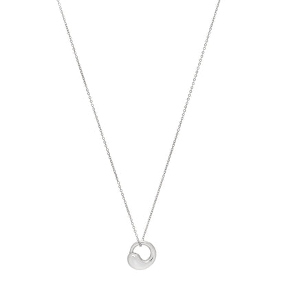 Tiffany Sterling Silver 12mm Elsa Peretti Eternal Circle Pendant Necklace 1 of 5