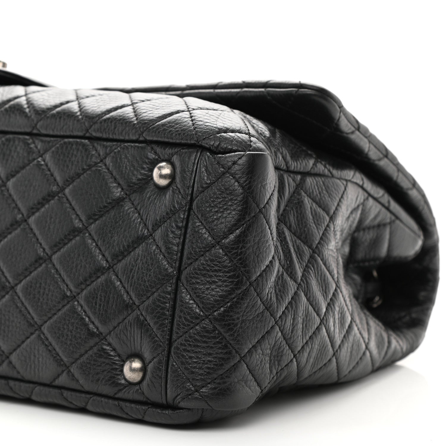 Chanel Calfskin Quilted XXL Travel Flap Bag Black 10 of 10