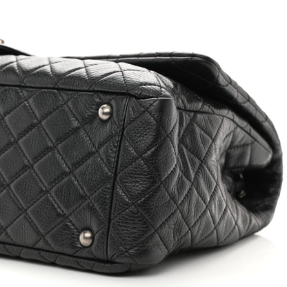Chanel Calfskin Quilted XXL Travel Flap Bag Black 10 of 10