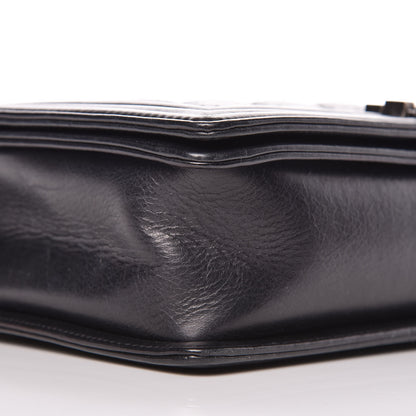 Chanel Calfskin Embossed Stitch Large Boy Flap Black 11 of 12