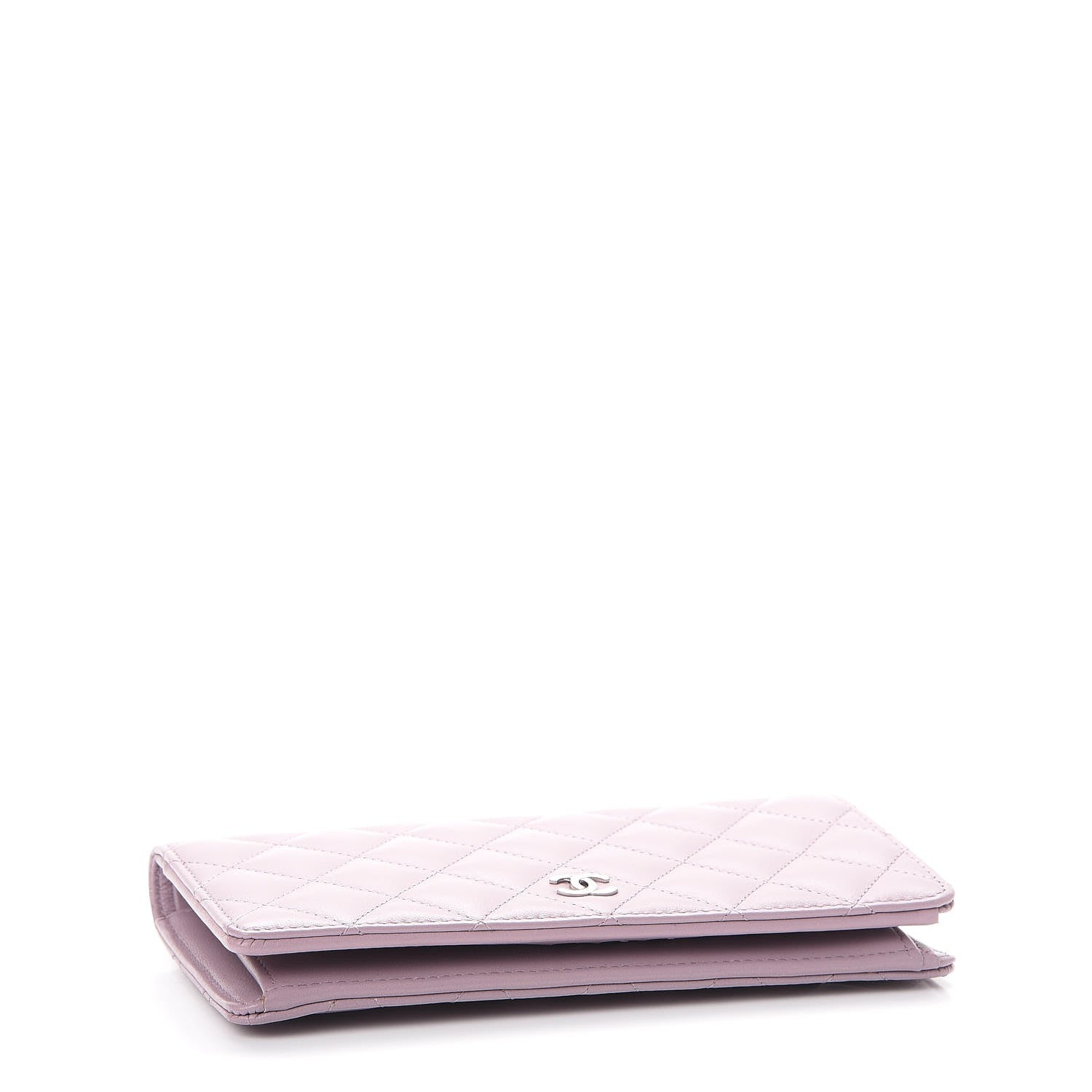 Chanel Lambskin Quilted Yen Wallet Lilac 4 of 9
