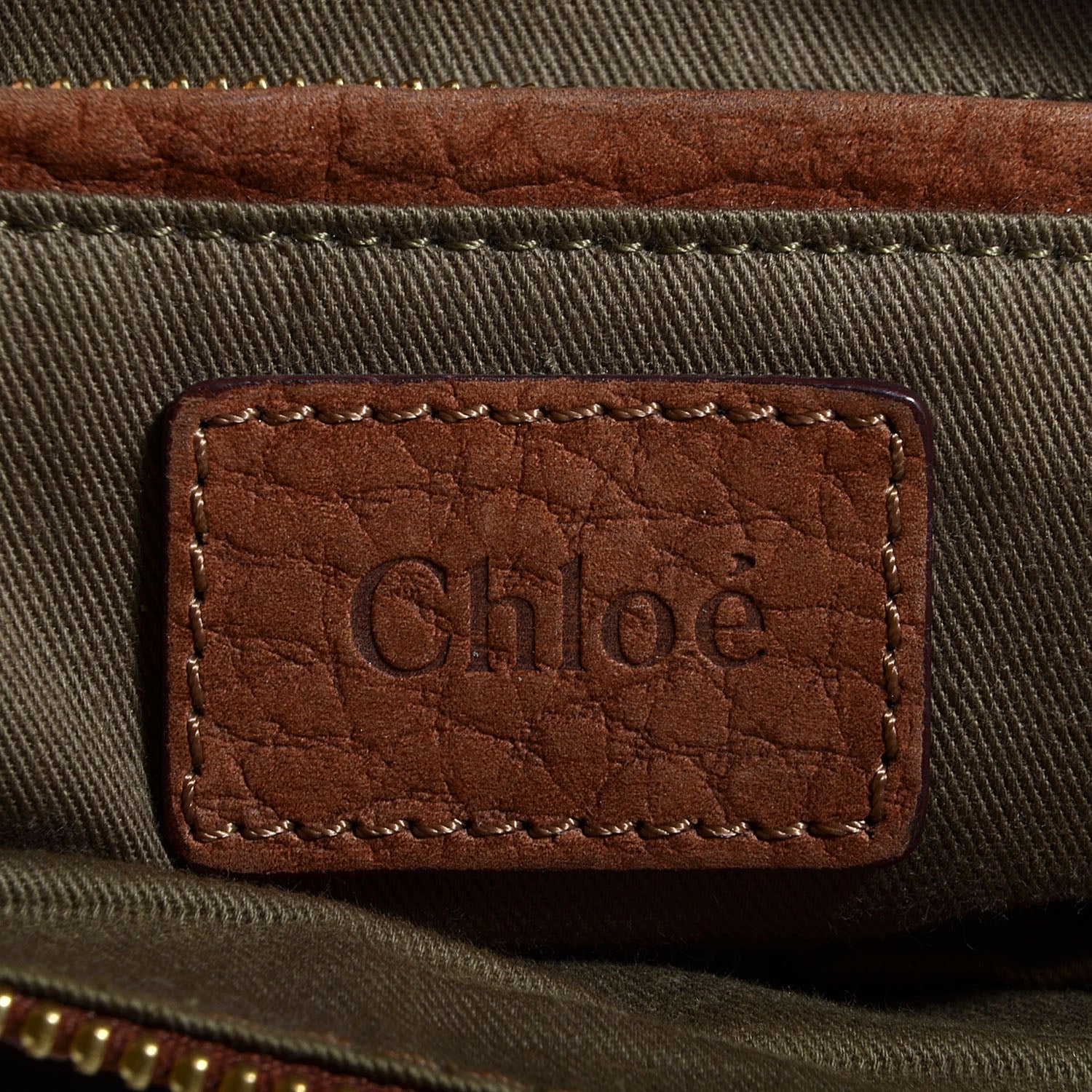 Chloe Nubuck Calfskin Medium Marcie Satchel Oak 6 of 10