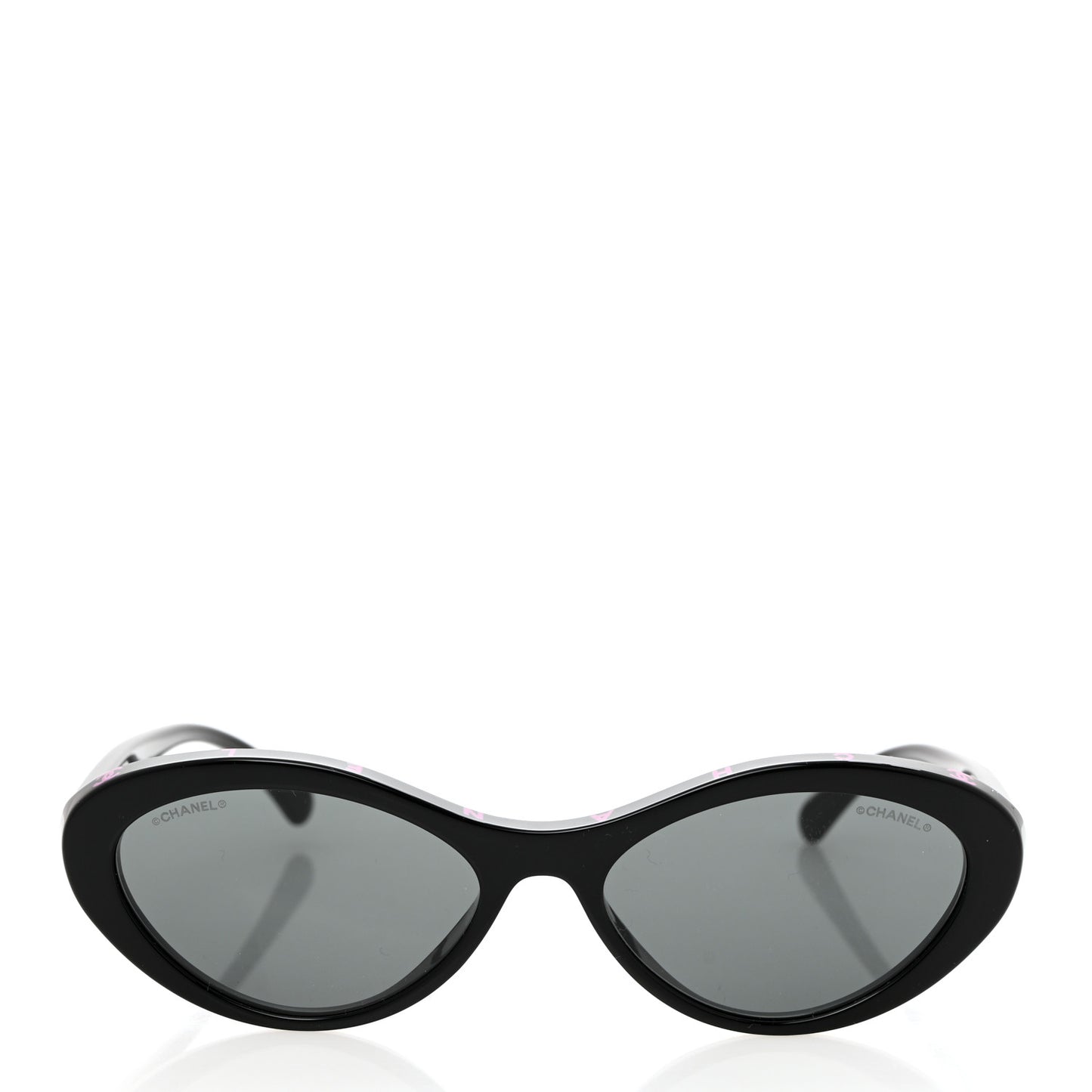 Acetate Oval Sunglasses 5416-A Black Pink