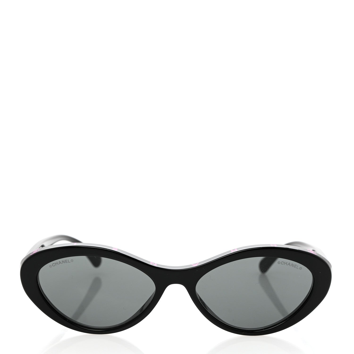 Chanel Acetate Oval Sunglasses 5416-A Black Pink 2 of 8