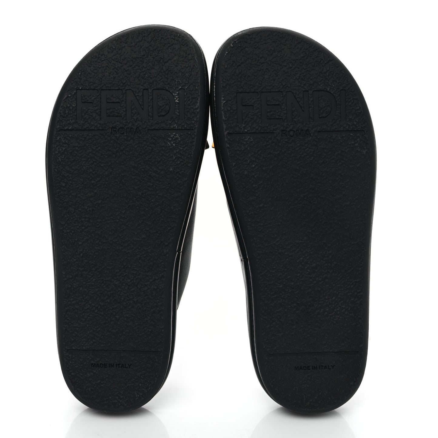 Vitello Womens Fendigraphy Slide Sandals 36 Black