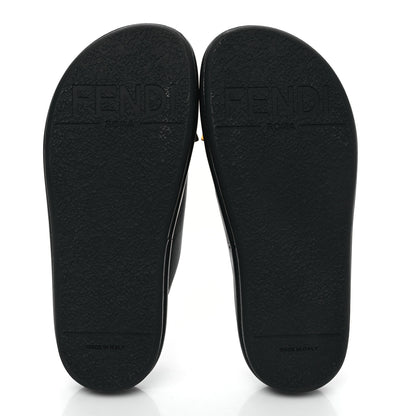 Fendi Vitello Womens Fendigraphy Slide Sandals 36 Black 5 of 7