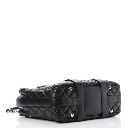 Chanel Lambskin Quilted Large Easy Carry Shopping Tote Black 4 of 8