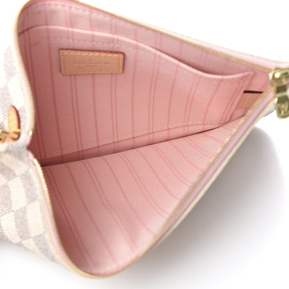 Louis Vuitton Damier Azur Neverfull MM GM Pochette Rose Ballerine 5 of 8