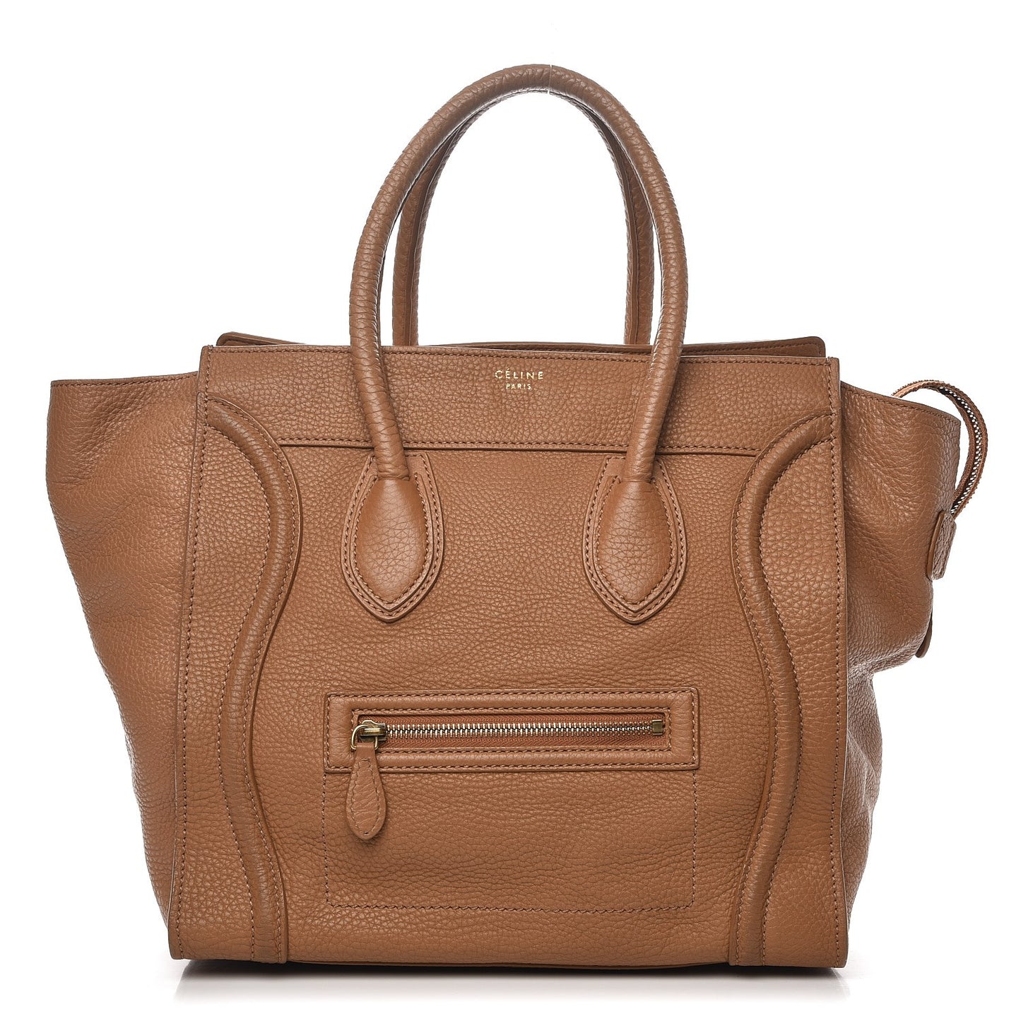 Pebbled Calfskin Mini Luggage Camel