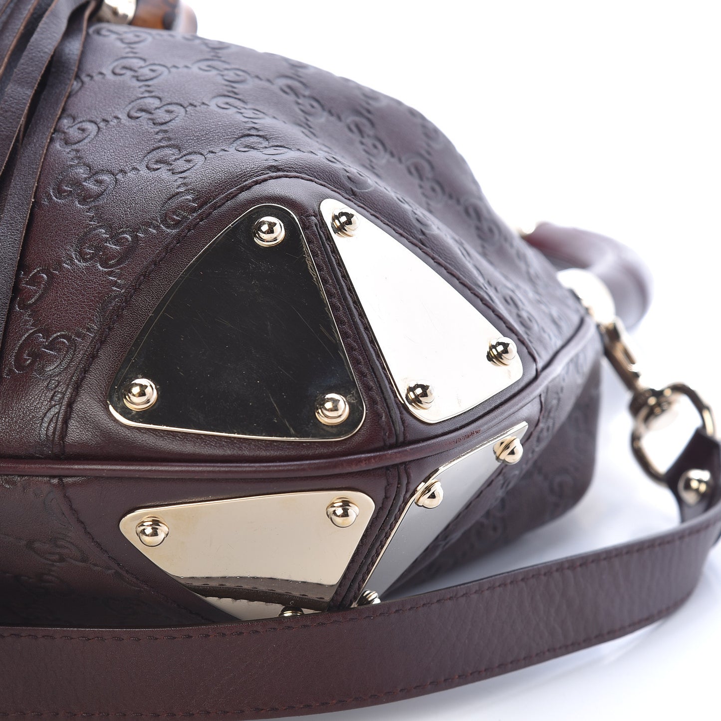 Guccissima Medium Indy Top Handle Hobo Dark Brown