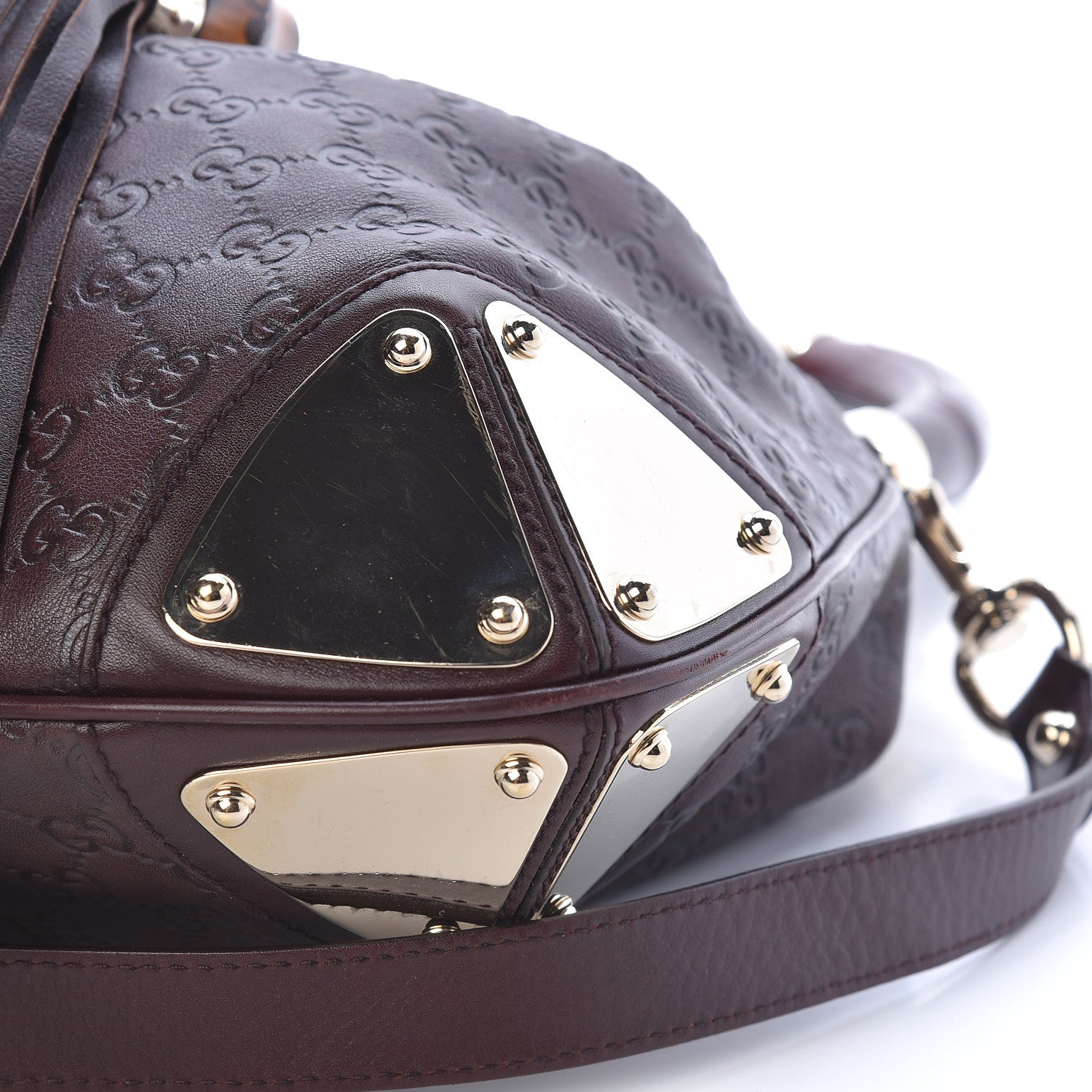 Gucci Guccissima Medium Indy Top Handle Hobo Dark Brown 7 of 10