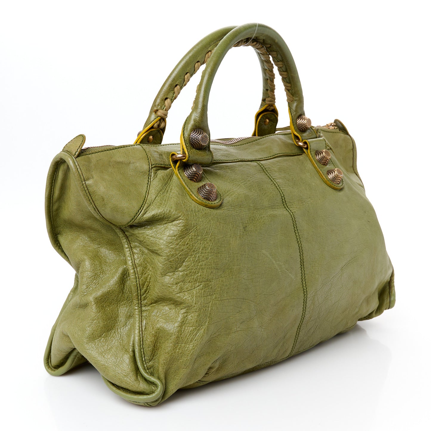 Agneau Giant 21 Rose Gold Hardware Work Vert Militaire