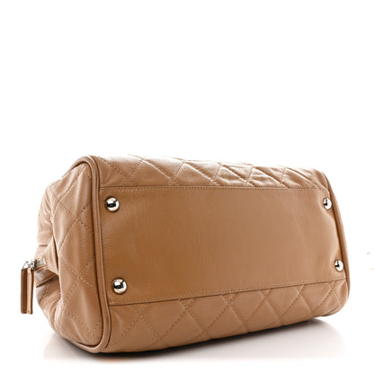 Chanel Caviar Quilted CC Timeless Bowler Dark Beige 4 of 11