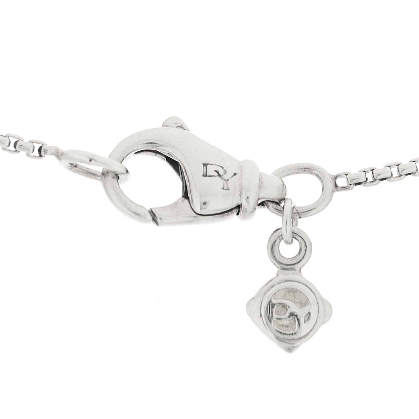 Sterling Silver Pearl 8mm Petite Chatelaine Pendant Necklace