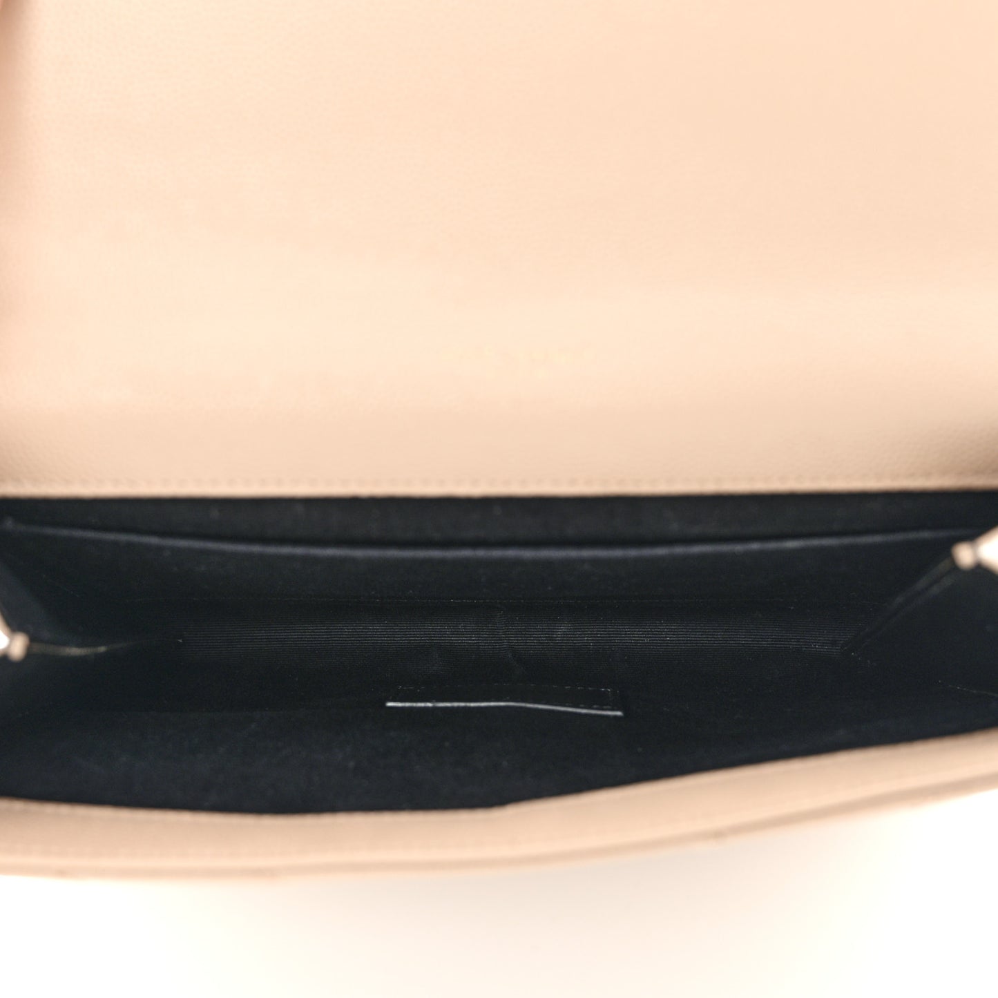 Grain De Poudre Matelasse Chevron Monogram Envelope Clutch Dark Beige