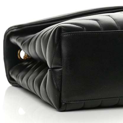 Saint Laurent Calfskin Y Quilted Monogram Medium Loulou Chain Satchel Black 9 of 10