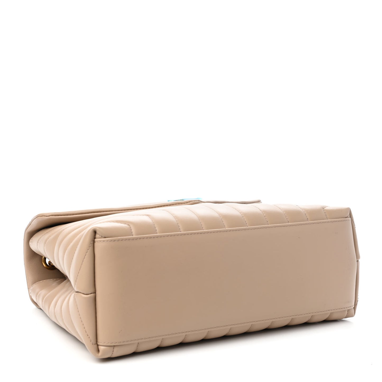 Calfskin Y Quilted Monogram Medium Loulou Chain Satchel Nude Powder