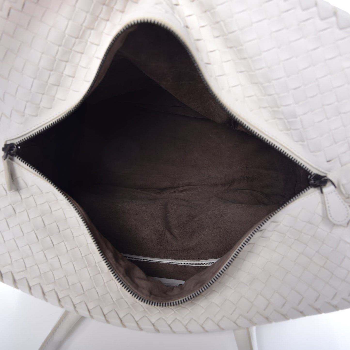 Nappa Intrecciato Brick Tote White