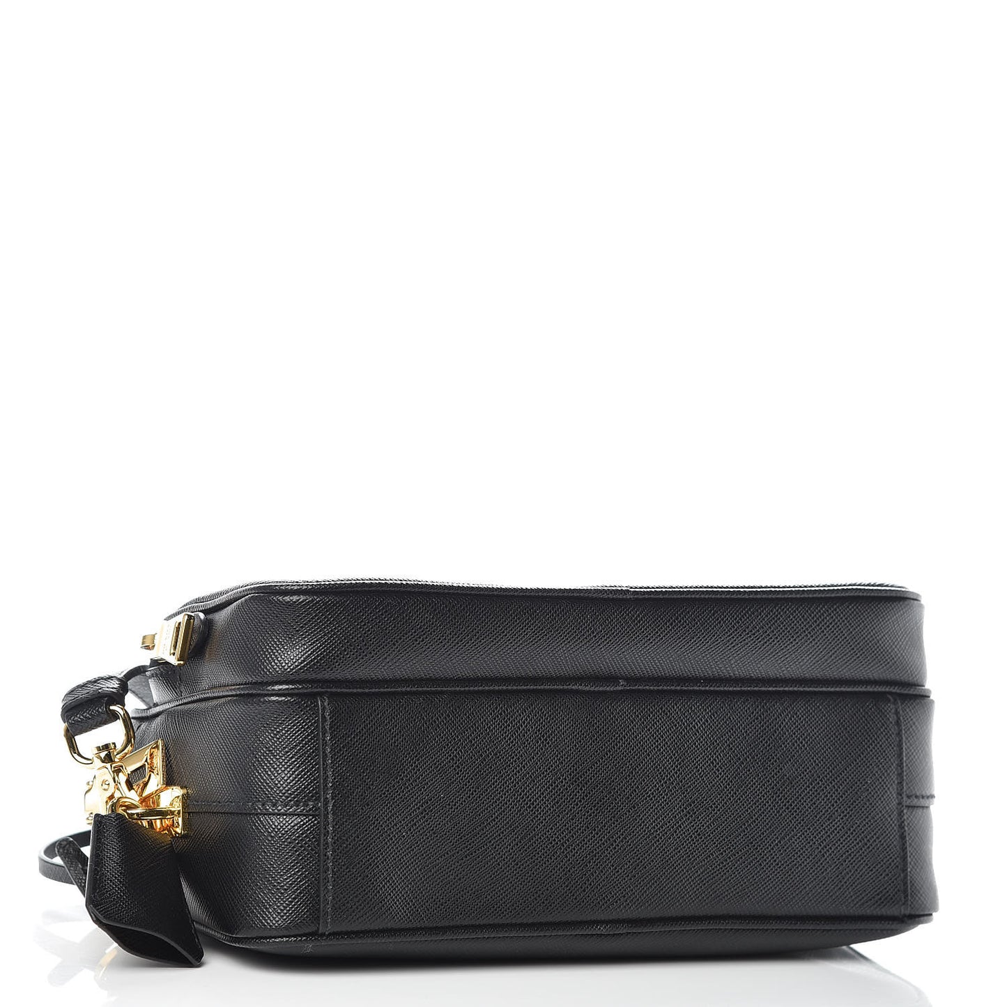 Saffiano Lux Camera Case Crossbody Bag Black