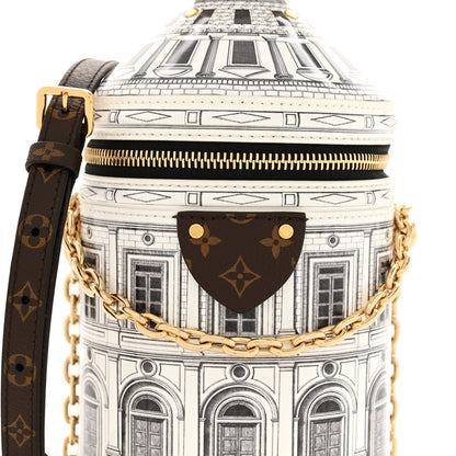 Louis Vuitton X FORNASETTI Calfskin Architettura Cannes Black White 7 of 10
