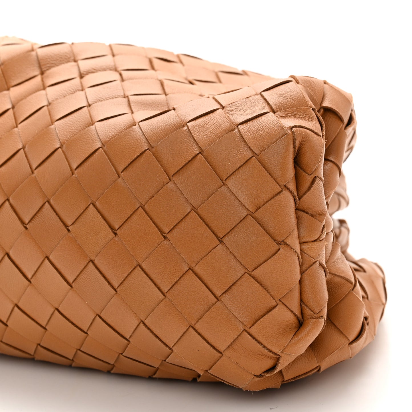 Nappa Maxi Intrecciato The Pouch Oversized Clutch Caramel