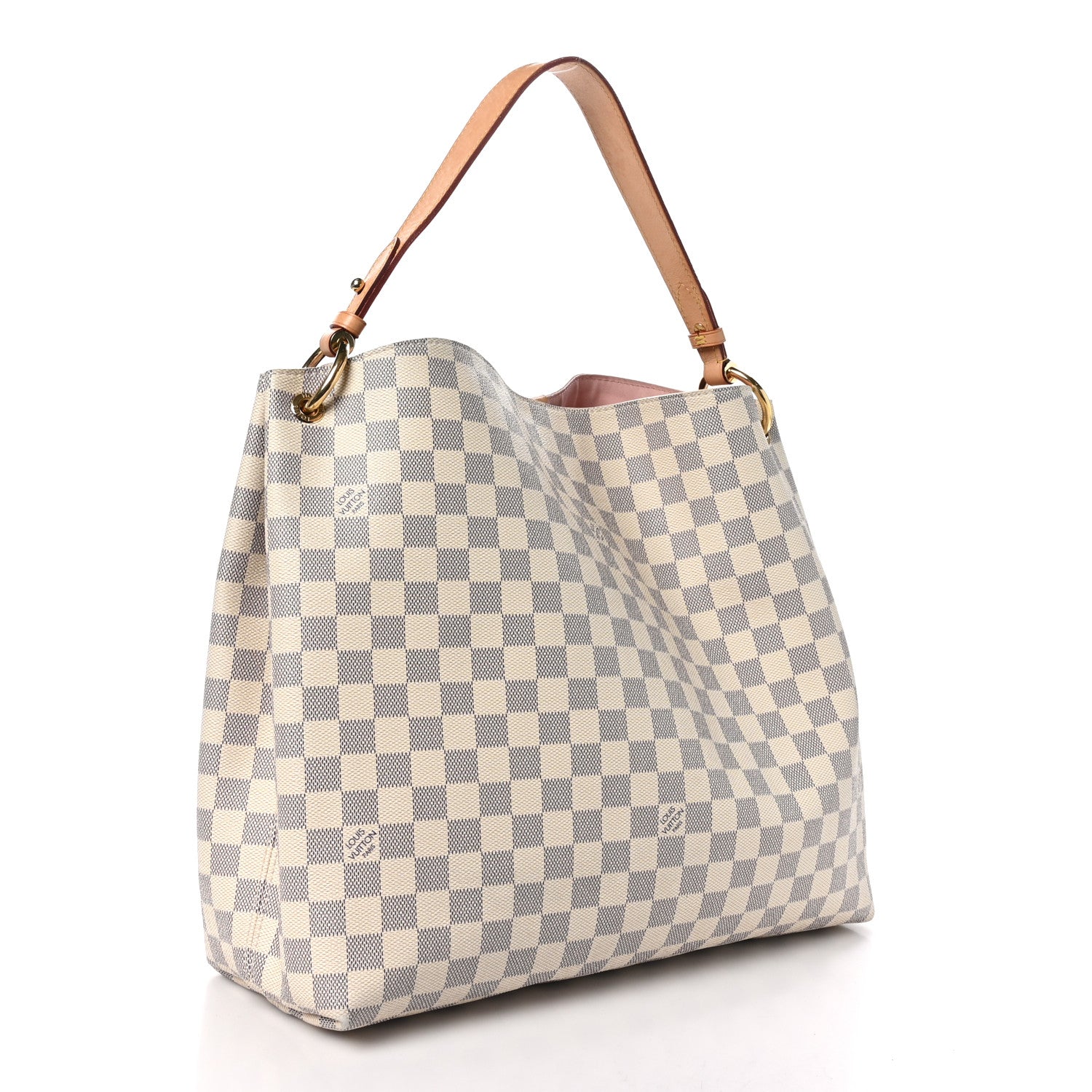 Louis Vuitton Damier Azur Graceful MM Rose Ballerine 3 of 9