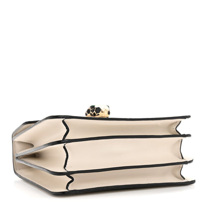 Bulgari Calfskin Serpenti Forever Top Handle White 4 of 13
