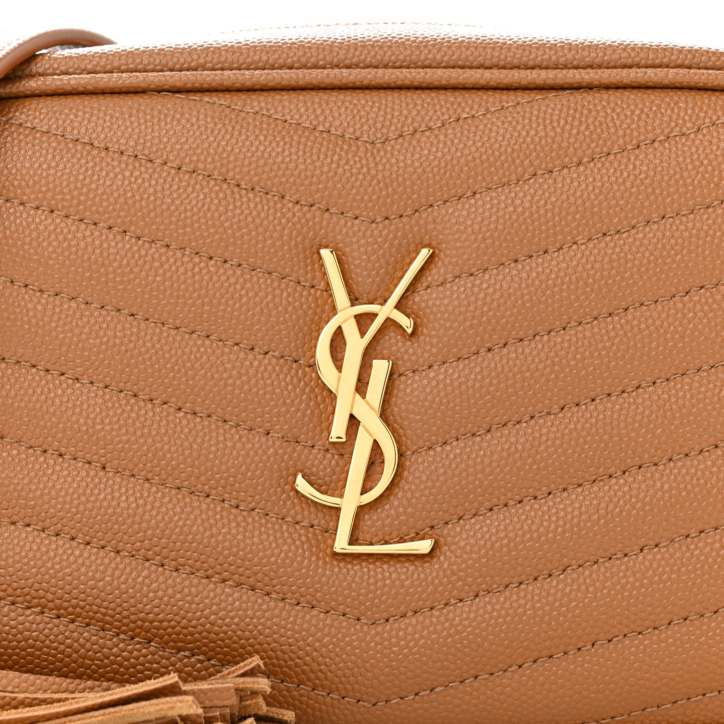 Grain De Poudre Matelasse Monogram Mini Lou Camera Bag Dark Natural