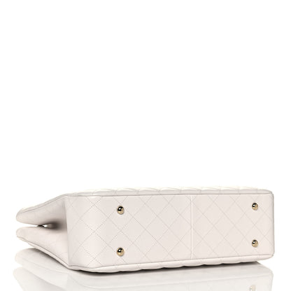 Chanel Caviar Quilted Large Classic Shopping Tote White 4 of 13