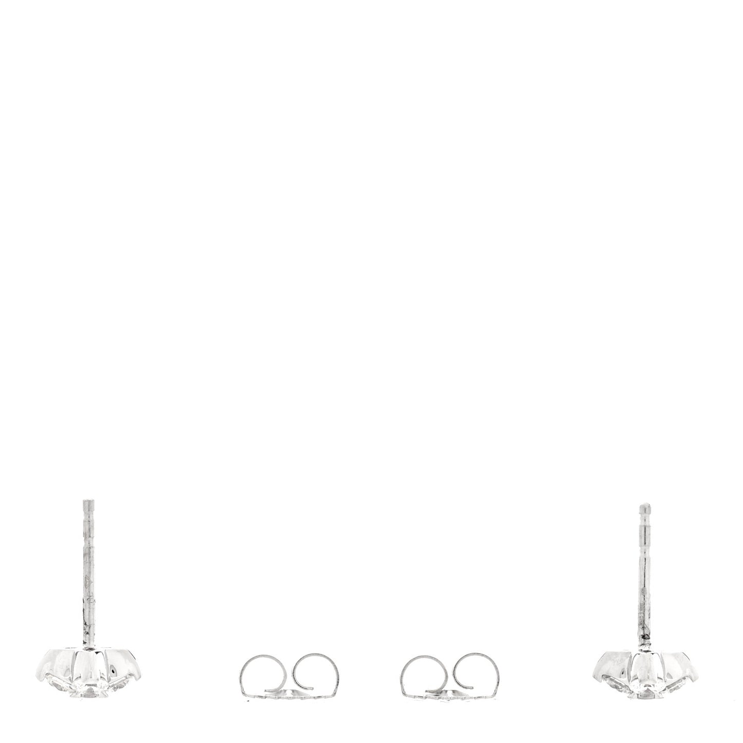 18K White Gold Diamond Love in Verona Small Flower Stud Earrings