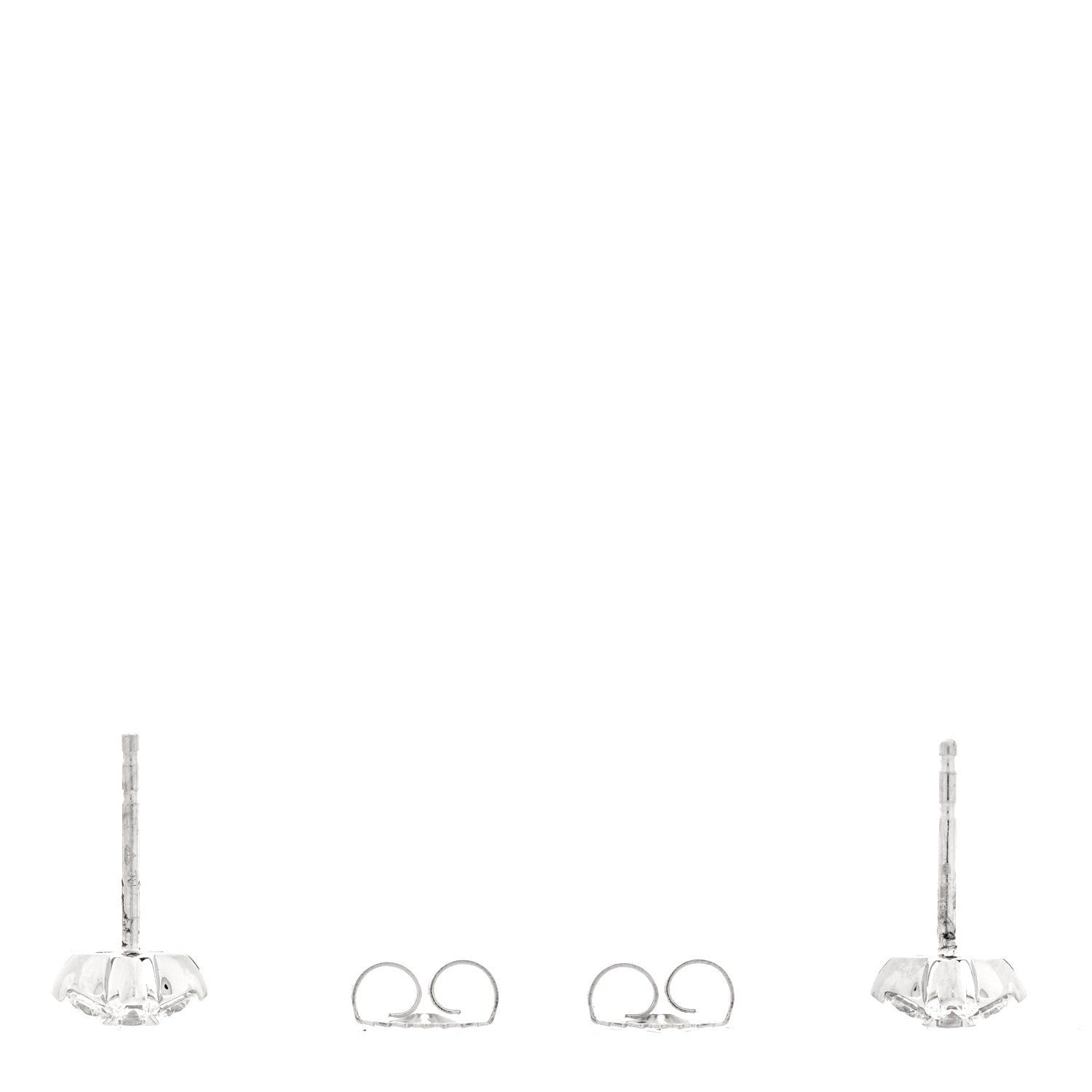 Roberto Coin 18K White Gold Diamond Love in Verona Small Flower Stud Earrings 3 of 5