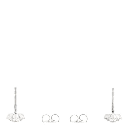 Roberto Coin 18K White Gold Diamond Love in Verona Small Flower Stud Earrings 3 of 5