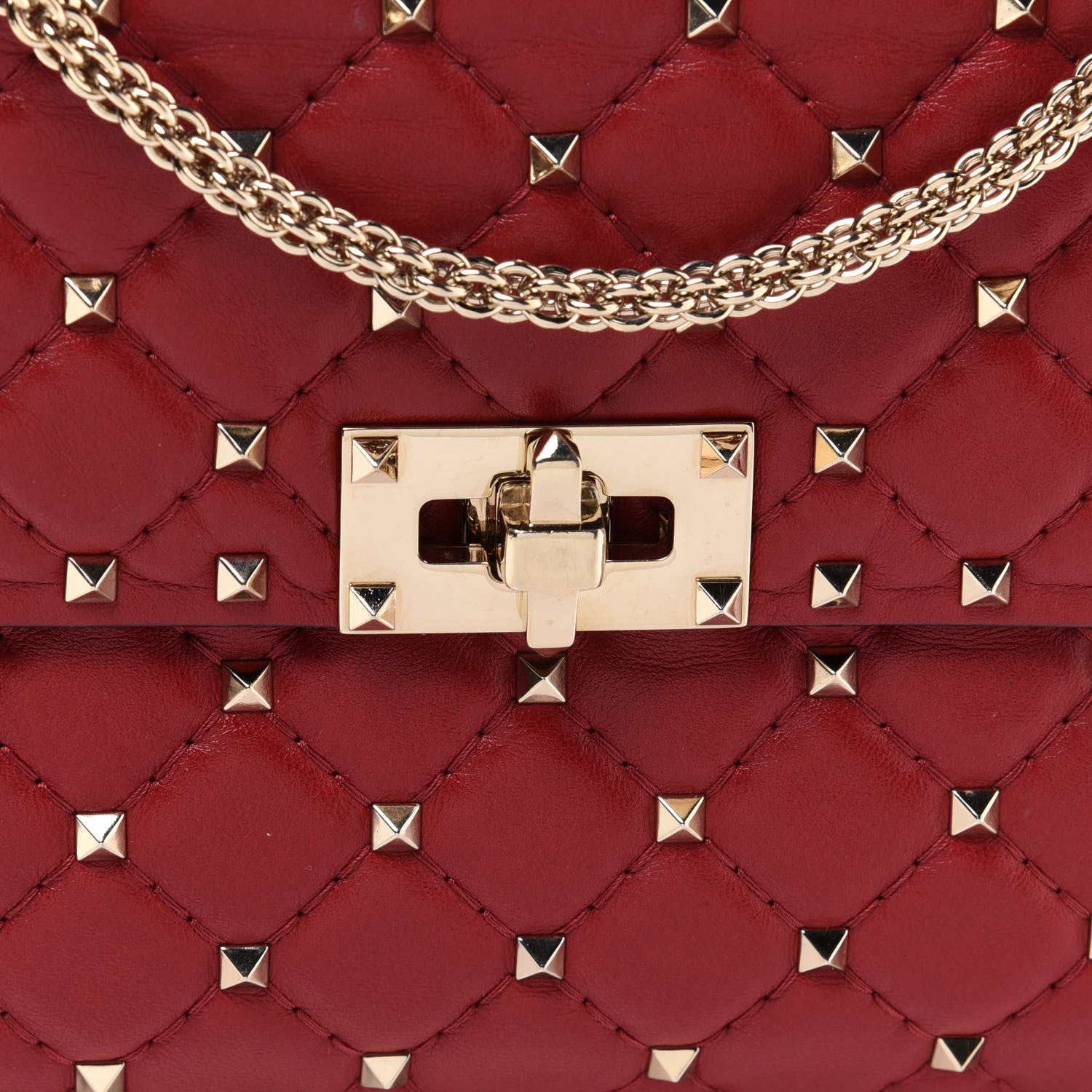 Valentino Garavani Nappa Medium Rockstud Spike Shoulder Bag Rosso Valentino 8 of 10