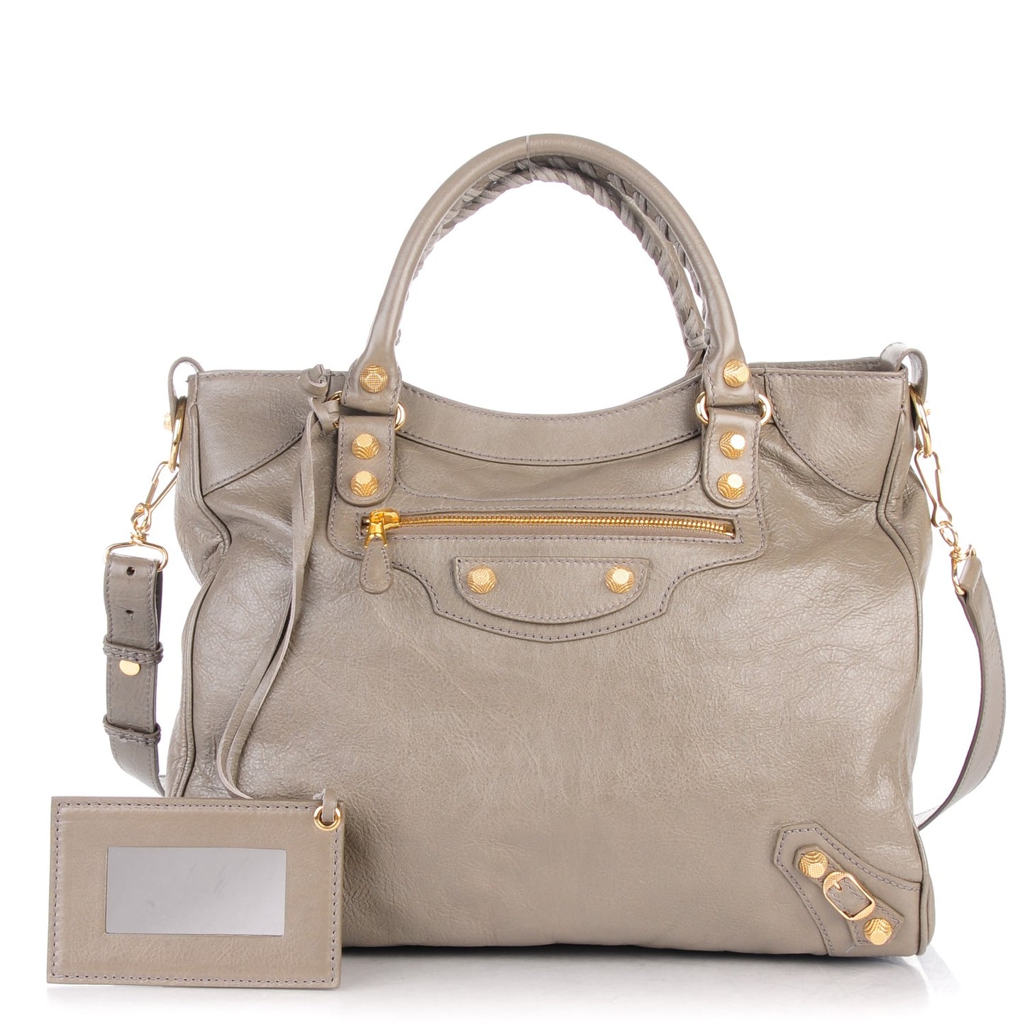 Agneau Giant 12 Gold Hardware Velo Beige Liege
