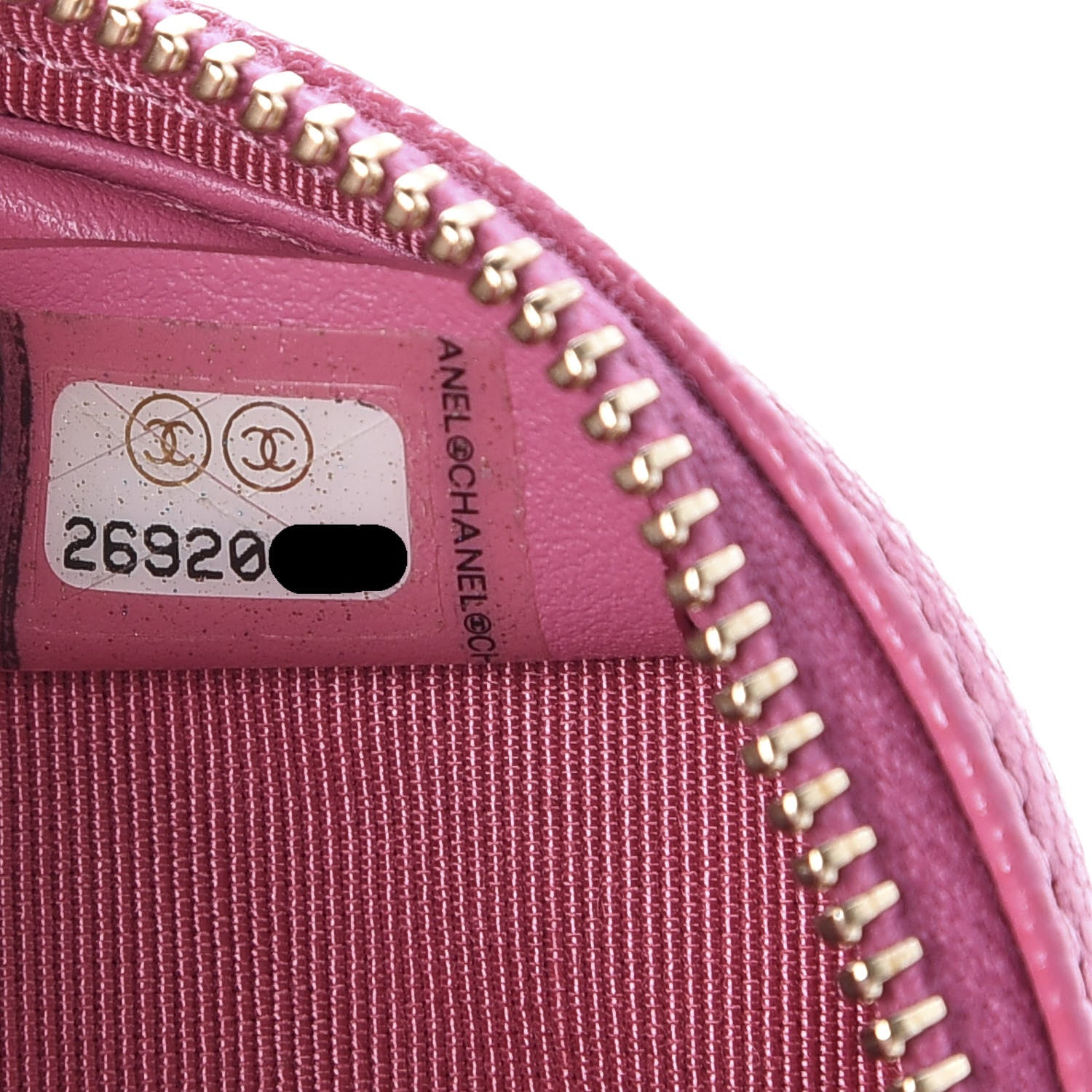 Chanel Caviar Quilted Zip Around Classic Coin Purse Pink 9 of 11