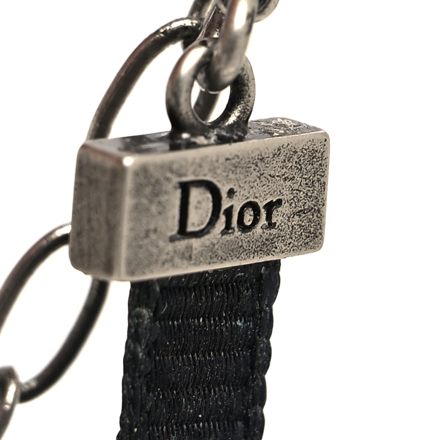 Grosgrain Ribbon Turquoise J'Adior Logo Choker Necklace Black