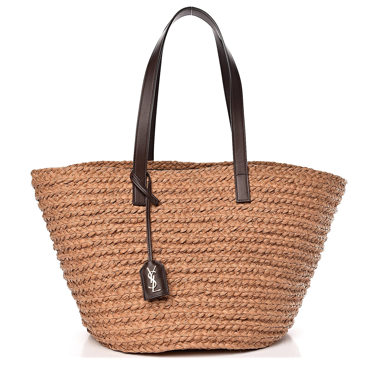 Saint Laurent Raffia Calfskin Medium Panier Tote 1 of 9