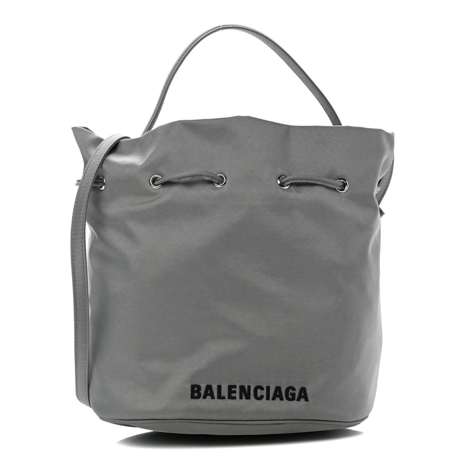 Balenciaga Nylon Wheel Logo Bucket Bag XS Gris Cendre 1 of 6