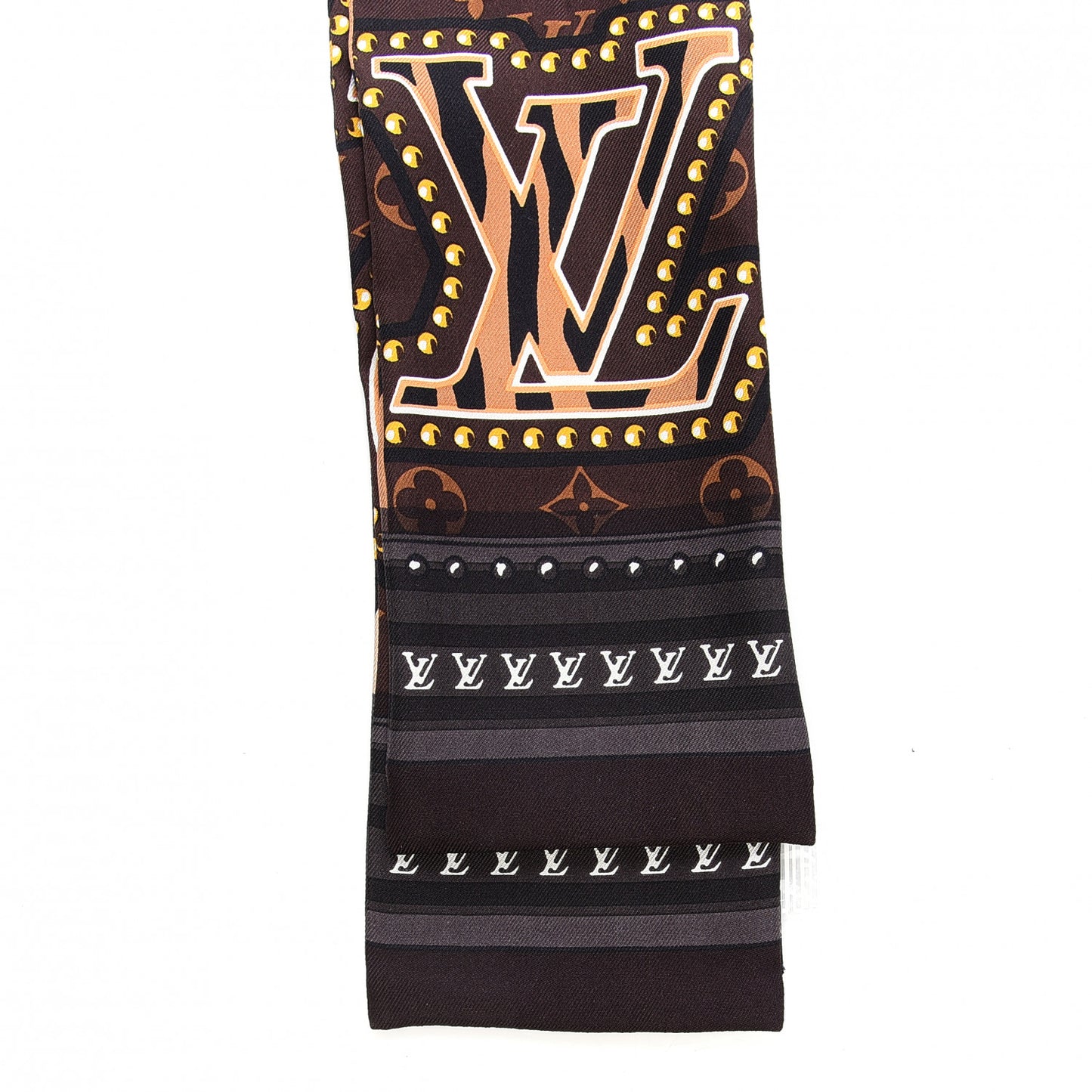 Silk Monogram LV World Bandeau Brown