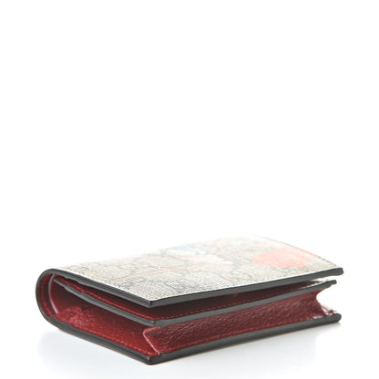 Gucci GG Supreme Monogram Tian Card Case Beige Multicolor Red 4 of 8