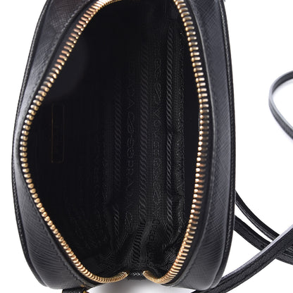 Prada Saffiano Mini Camera Crossbody Bag Black 5 of 11