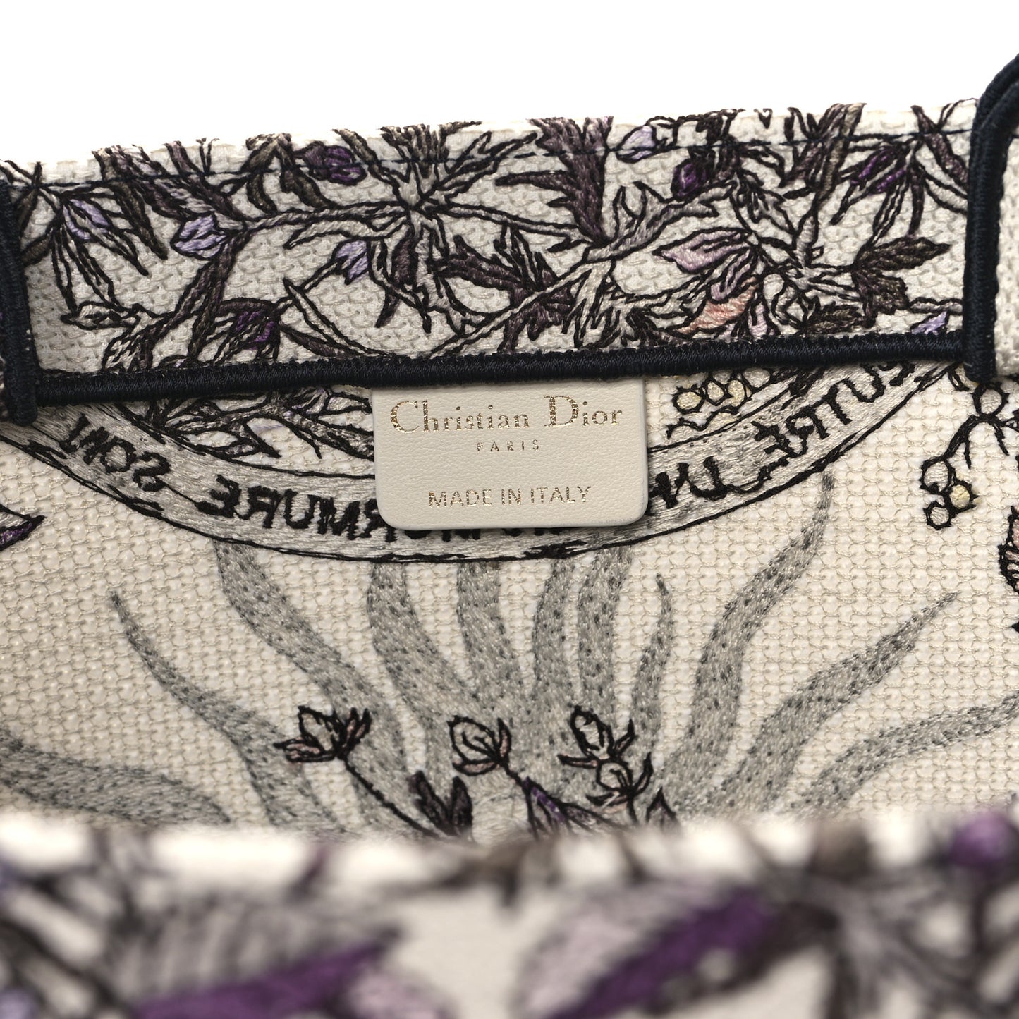 Canvas Embroidered Medium 4 Saisons Hiver Soleil Book Tote Multicolor