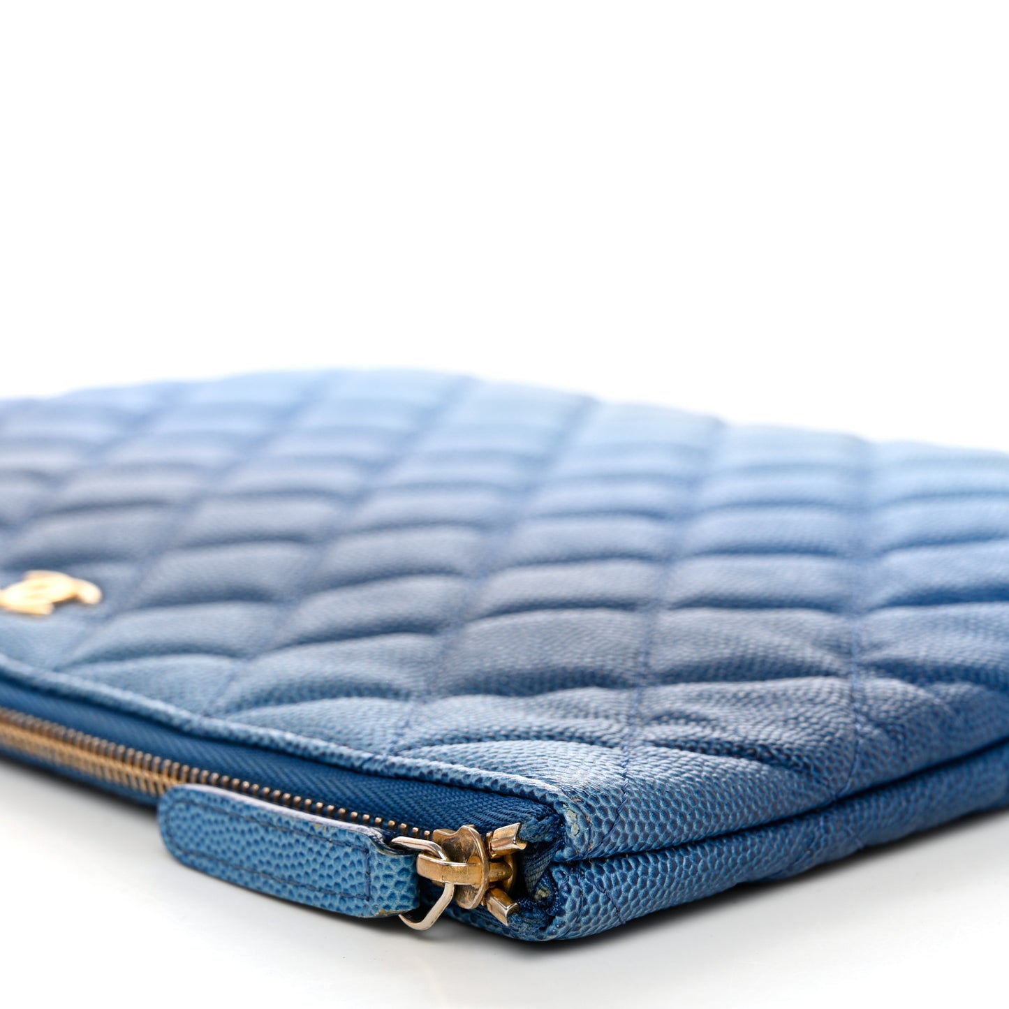 Caviar Ombre Medium Cosmetic Case Blue