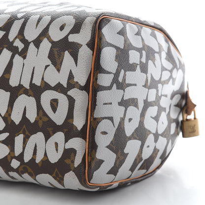 Louis Vuitton Monogram Graffiti Speedy 30 Silver 8 of 9