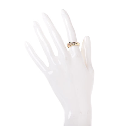 Cartier 18K Pink Yellow White Gold 7 Band Trinity Ring 49 4.75 2 of 7