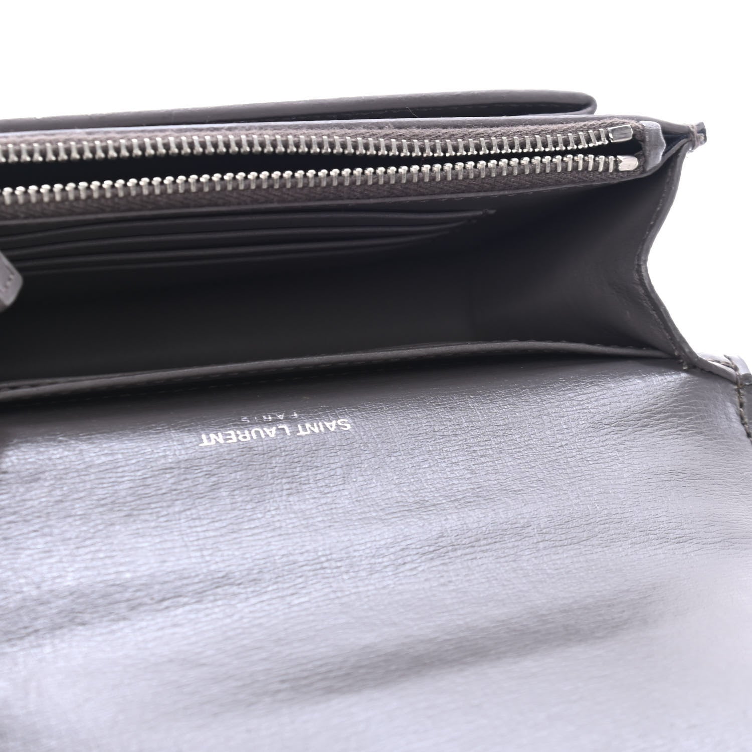 Saint Laurent Calfskin Monogram Sunset Chain Wallet Earth 4 of 4
